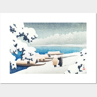 Hashidate in the Snow by Kawase Hasui Posters and Art